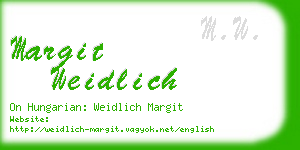 margit weidlich business card